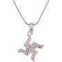 Efulgenz Pendant Chain Necklace India Hindu God Symbol Swastika Spiritual Good Luck CZ Jewelry Gift for Men Women