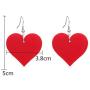 Acrylic Heart Dangle Charm Earrings for Women Girls 90s Party Lovely Acrylic Big Heart Drop Earrings Jewelry