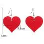 Acrylic Heart Dangle Charm Earrings for Women Girls 90s Party Lovely Acrylic Big Heart Drop Earrings Jewelry