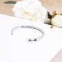 Inspirational Bracelets for Women Mom Personalized Gift for Her Engraved Mantra Cuff Bangle Crown Birthday Jewelry.