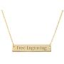 Personalized Engraved Bar Necklace Pendant Initial Text Custom Gift for Woman Kids Mom Sister Daughter Grandma Girlfriend