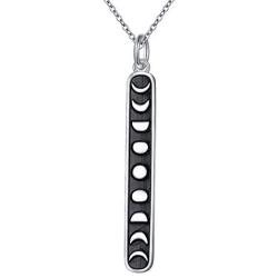 S925 Sterling Silver Crescent Moon Pendant Necklace for Women