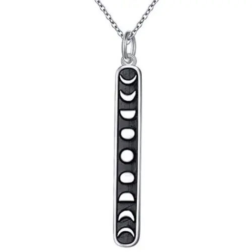 S925 Sterling Silver Crescent Moon Pendant Necklace for Women S925 Sterling Silver Crescent Moon Pendant Necklace for Women