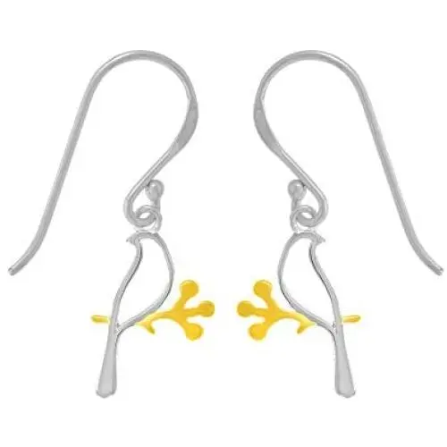 Boma Jewelry Sterling Silver Bird on a Branch 14 KT. Gold Vermeil Dangle Earrings Boma Jewelry Sterling Silver Bird on a Branch 14 KT. Gold Vermeil Dangle Earrings