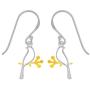 Boma Jewelry Sterling Silver Bird on a Branch 14 KT. Gold Vermeil Dangle Earrings