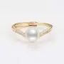 DENGGUANG Pearl Rings Adjustable Freshwater Cultured Pearl Open Ring with Cubic Zirconia Jewelry Gift for Women Girls Wife DENGGUANG Pearl Rings Adjustable Freshwater Cultured Pearl Open Ring with Cubic Zirconia Jewelry Gift for Women Girls Wife