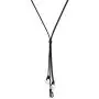 3 Cultured Pearls Pendant Necklace on Suede Leather Cord Beaded Y-Shaped Jewelry for Women by Aobei 3 Cultured Pearls Pendant Necklace on Suede Leather Cord Beaded Y-Shaped Jewelry for Women by Aobei