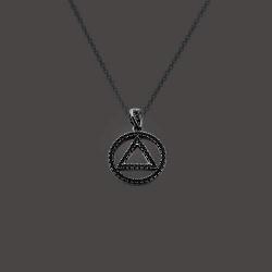 TIIMG AA Gift AA Symbol Necklace Addiction Recovery Gift Sobriety Necklace Sobriety AA Alcoholics Anonymous Gift for Her
