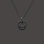 TIIMG AA Gift AA Symbol Necklace Addiction Recovery Gift Sobriety Necklace Sobriety AA Alcoholics Anonymous Gift for Her