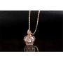 TIDOO Jewelry Womens Queen Crown Pendant Necklace 3 Lays Rose Gold/Platinum Plated with Austrain Crystals