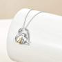 Dinosaur Necklace Sterling Silver Love Heart Engraved I Love You Forever Dinosaur Pendant Necklaces Jewelry Gifts For Women Girls Mother Daughter