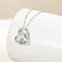 Dinosaur Necklace Sterling Silver Love Heart Engraved I Love You Forever Dinosaur Pendant Necklaces Jewelry Gifts For Women Girls Mother Daughter