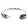 HAN CHOLO Arrow Bangle Bracelet Silver Adjustable One Size HAN CHOLO Arrow Bangle Bracelet Silver Adjustable One Size