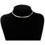 MoMoMin Simple Fashion Shiny Metal Snake Chain Choker Adjustable Necklace for Men Women Boys and Girls