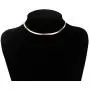 MoMoMin Simple Fashion Shiny Metal Snake Chain Choker Adjustable Necklace for Men Women Boys and Girls