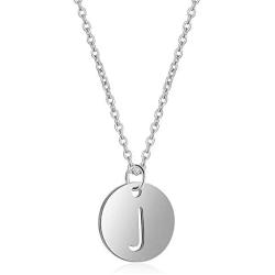 Fashion Stainless Steel Letter Pendant Necklace, Rolo Chain 16+2
