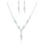 SP Sophia Collection Fancy Fashion Statement Womens Marquise Y Drop Necklace and Stud Post Dangle Earrings Set SP Sophia Collection Fancy Fashion Statement Womens Marquise Y Drop Necklace and Stud Post Dangle Earrings Set