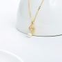 Heart-Shaped Music Note Pendant Necklace with Moissanite and Pearl, 10K 14K 18K Yellow Gold Necklace Jewelry for Women/Girls/Party/Anniversary Day/Birthday