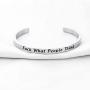CENWA Funny Offensive Gift Fuck What They Think Cuff Bracelet Offensive Humour Jewelry