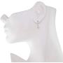 Sterling Silver Paw Print Dangle Hook Earrings