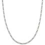 Savlano 925 Sterling Silver 3.5mm Italian Solid Figaro Link Chain Necklace With Gift Box For Men & Women - Made in Italy