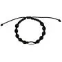 Adjustable Size Black First Communion Macrame Bracelet with IHS Chalice Medal