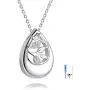 IOHUPCI Cremation Necklace for Ashes - 925 Sterling Silver Multicolor Cubic Zirconia Teardrop Keepsake Memorial Pet Human Ashes Holder Pendant Jewelry Women Gifts IOHUPCI Cremation Necklace for Ashes - 925 Sterling Silver Multicolor Cubic Zirconia Teardrop Keepsake Memorial Pet Human Ashes Holder Pendant Jewelry Women Gifts