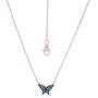 Unique Royal Jewelry 925 Sterling Silver Turquoise Butterfly Necklace - Adjustable 17'' - 19''