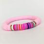 Heishi Bracelets Set African Stack Rainbow Vinyl Disc Bead 8mm Surfer Stretch Bracelet 8mm Beads Handmade Summer Beach Bracelet Jewelry Women Girls Gifts