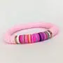 Heishi Bracelets Set African Stack Rainbow Vinyl Disc Bead 8mm Surfer Stretch Bracelet 8mm Beads Handmade Summer Beach Bracelet Jewelry Women Girls Gifts