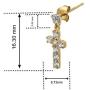 Jewelili 10K Yellow Gold 2MM and 3MM Swarovski White Cubic Zirconia Cross Dangle Earrings Jewelili 10K Yellow Gold 2MM and 3MM Swarovski White Cubic Zirconia Cross Dangle Earrings