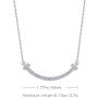 missaqua Curved Bar Necklaces for Women Embellished with Crystals from Swarovski Round Cut Birthstone Delicate Pendant Necklace Birthday Jewelry Gifts
