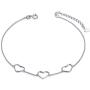 14k Gold Heart Bracelet for Women, Real Gold Fine Love Jewelry Gifts for Her,6.7''-8.1''