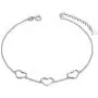 14k Gold Heart Bracelet for Women, Real Gold Fine Love Jewelry Gifts for Her,6.7''-8.1''