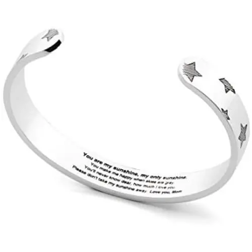 Arifoo Bracelets for Women Personalized Inspirational Jewelry Mantra Cuff Bangle Friend Encouragement Gift for Her Arifoo Bracelets for Women Personalized Inspirational Jewelry Mantra Cuff Bangle Friend Encouragement Gift for Her