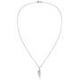 Enchanting Single Angel Wing .925 Sterling Silver Pendant Necklace