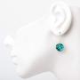 SUVANI Sterling Silver Hand Blown Glass Jewelry Clear Seashell Shaped Dangle Earrings, Color Variations
