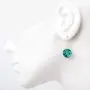 SUVANI Sterling Silver Hand Blown Glass Jewelry Clear Seashell Shaped Dangle Earrings, Color Variations SUVANI Sterling Silver Hand Blown Glass Jewelry Clear Seashell Shaped Dangle Earrings, Color Variations