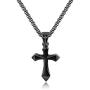 Heavstjer Fashion Stainless Steel Cross Pendant Necklace