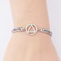 AA Recovery Bracelet Serenity Prayer Alcoholics Anonymous Jewelry Serenity Courage Wisdom Sobriety Gift