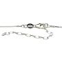 Round 10mm Blue Lapis Stone Station Sterling Silver Box Chain Necklace Adjustable