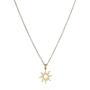 GUGELIVES Friendship Sun God Light Clavicle Necklace with Blessing Card,Small Dainty Gold Pendant Necklace for Women Gift Card