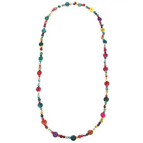 SELOVO Bohemia Women Layers Statement Colorful Wooden Beads Necklace Novelty Jeweley SELOVO Bohemia Women Layers Statement Colorful Wooden Beads Necklace Novelty Jeweley
