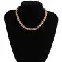 Fashion Cuban Chunky Link Chain Choker Necklace Punk Rhinestone Bling Gold Oval Handmade O-Shaped Twist Hollow Collar Necklace for Women Girls Party Birthday Nightclub Gifts Jewelry Fashion Cuban Chunky Link Chain Choker Necklace Punk Rhinestone Bling Gold Oval Handmade O-Shaped Twist Hollow Collar Necklace for Women Girls Party Birthday Nightclub Gifts Jewelry