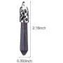 JXMYBA 2Pcs Crystal Necklace for Women Men Energy Healing Crystal Hexagonal Pendant Gemstones Jewelry Pendulum Crystal Divination (18 inStainless Steel Chain,Gift Box