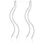 KEETEEN Double Curved Sterling Silver Threader Earrings Tassel Drop Dangle Earrings Gift for Girls Womens KEETEEN Double Curved Sterling Silver Threader Earrings Tassel Drop Dangle Earrings Gift for Girls Womens