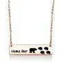 Zuo Bao Sweet Mama Bear Bar Necklace Mother Necklace Mama Bear Jewelry for New Mom