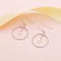 925 Sterling Silver Faith Cross Hoops Dangle Earrings Large Circle Dangling Religious Gift for Women