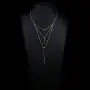 S925 Sterling Silver Multilayer Layered Connected Long Y Pendant Necklace for Women S925 Sterling Silver Multilayer Layered Connected Long Y Pendant Necklace for Women