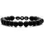 Xusamss Fashion 8MM Natural Stone Matte Agate Turquoise Elastic Bracelet DAD Bead Bracelet